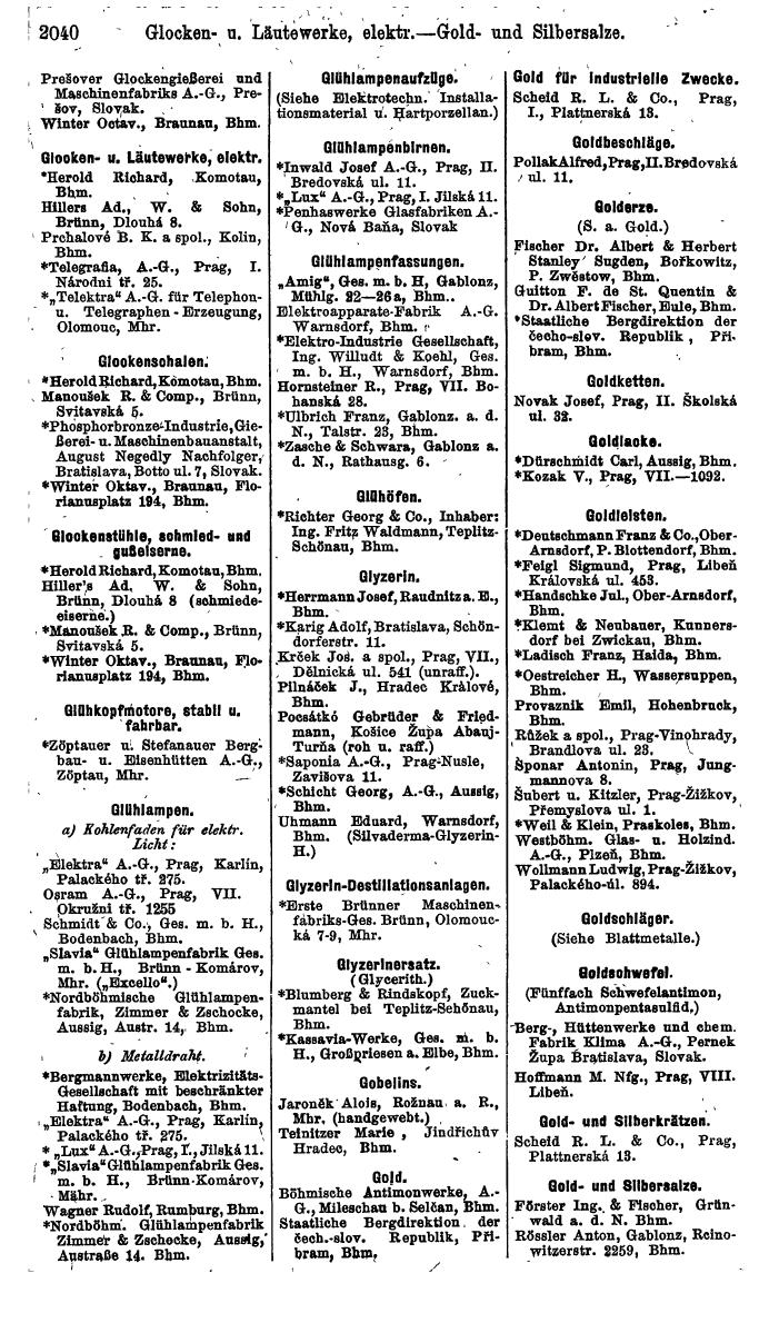 Compass. Finanzielles Jahrbuch 1924, Band V: Tschechoslowakei. - Page 2198