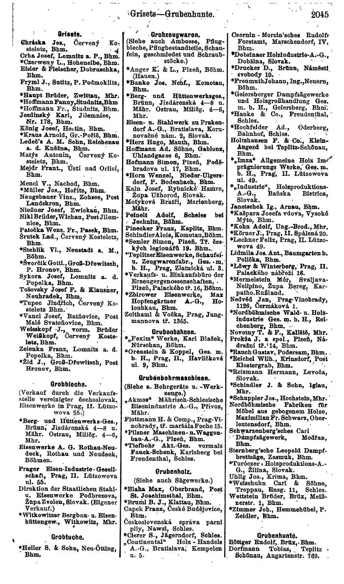 Compass. Finanzielles Jahrbuch 1924, Band V: Tschechoslowakei. - Page 2203