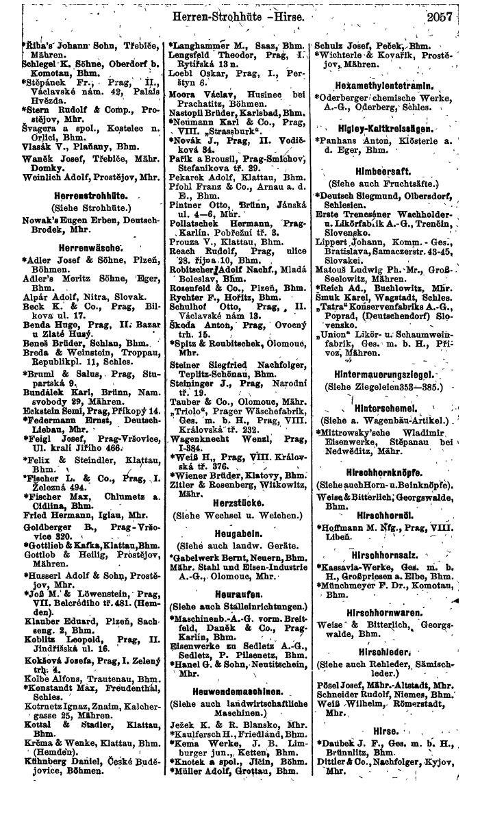 Compass. Finanzielles Jahrbuch 1924, Band V: Tschechoslowakei. - Page 2215