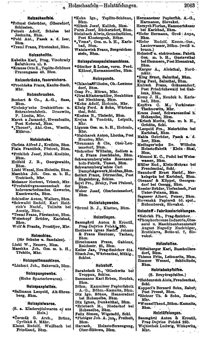 Compass. Finanzielles Jahrbuch 1924, Band V: Tschechoslowakei. - Page 2221