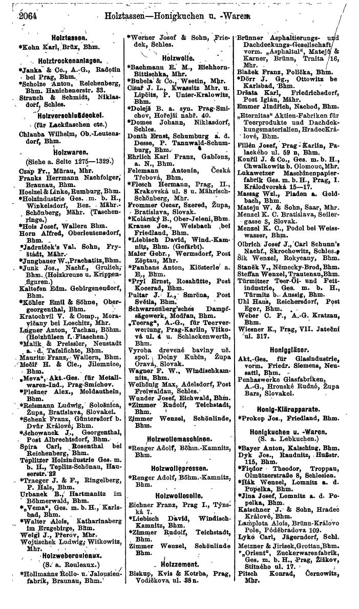 Compass. Finanzielles Jahrbuch 1924, Band V: Tschechoslowakei. - Seite 2222