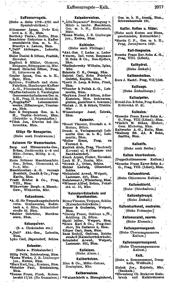 Compass. Finanzielles Jahrbuch 1924, Band V: Tschechoslowakei. - Page 2235
