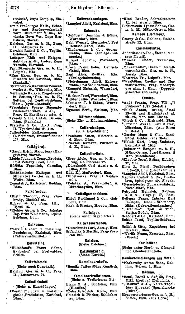 Compass. Finanzielles Jahrbuch 1924, Band V: Tschechoslowakei. - Seite 2236