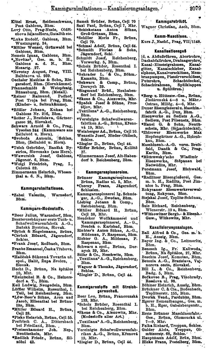 Compass. Finanzielles Jahrbuch 1924, Band V: Tschechoslowakei. - Page 2237