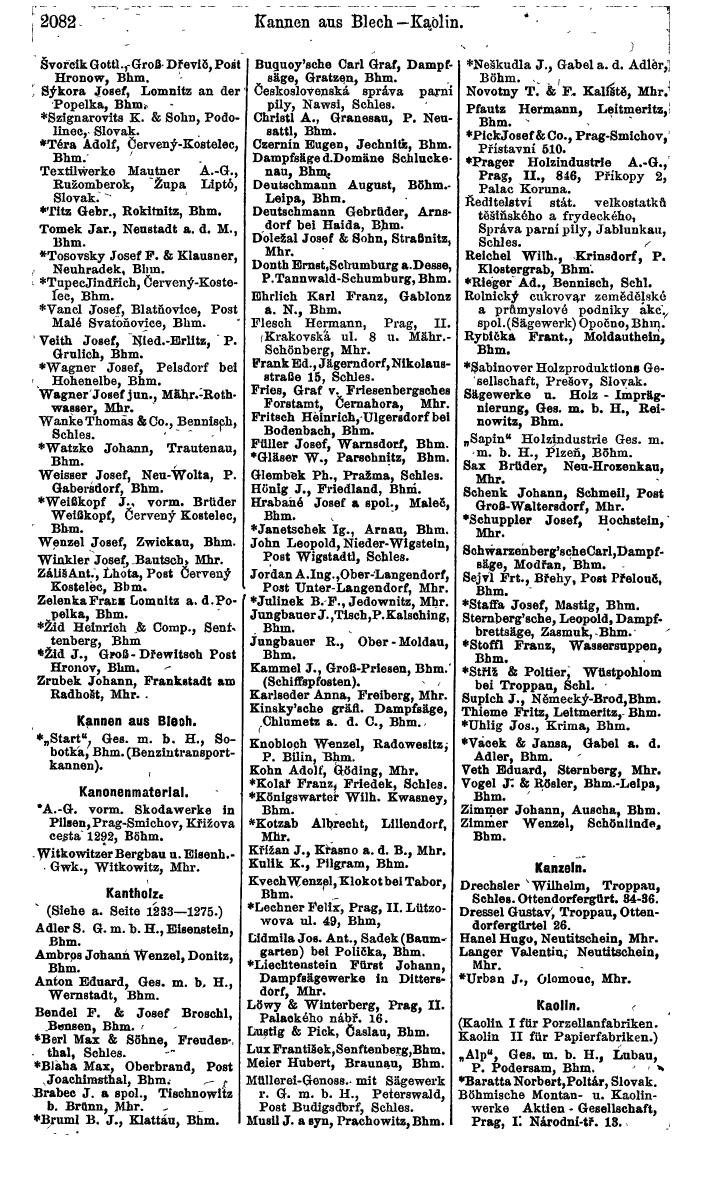 Compass. Finanzielles Jahrbuch 1924, Band V: Tschechoslowakei. - Page 2240