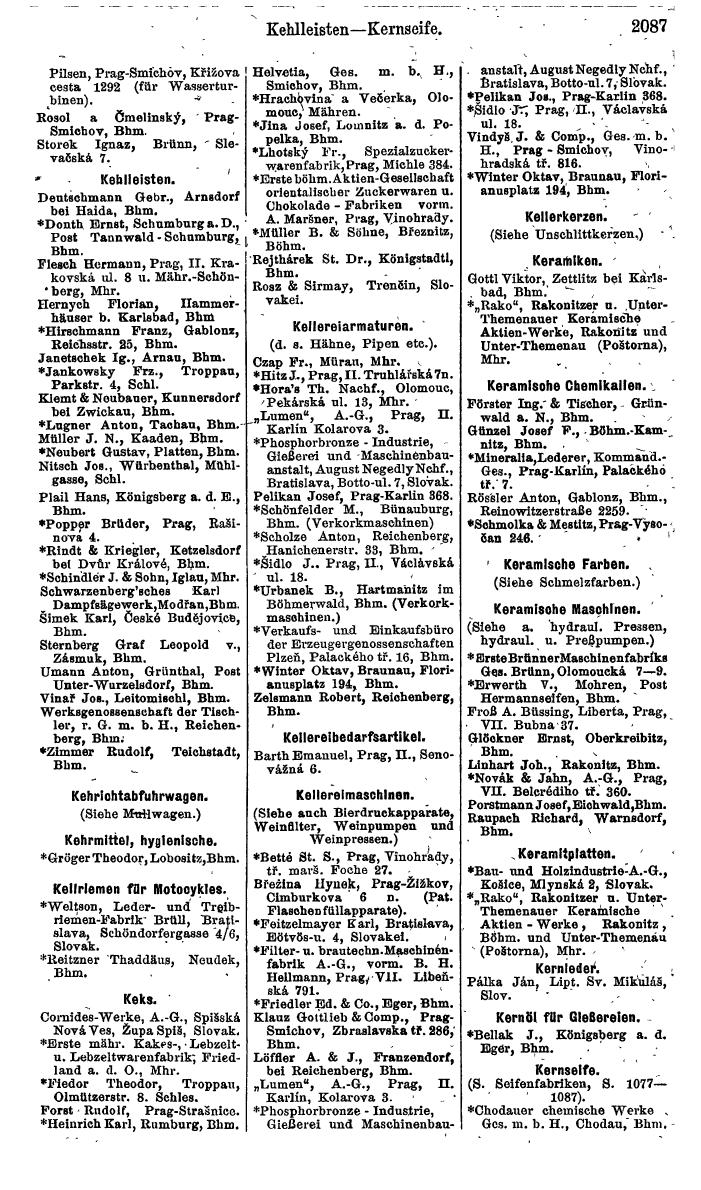 Compass. Finanzielles Jahrbuch 1924, Band V: Tschechoslowakei. - Page 2245