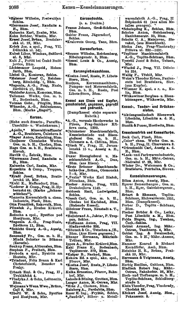 Compass. Finanzielles Jahrbuch 1924, Band V: Tschechoslowakei. - Page 2246