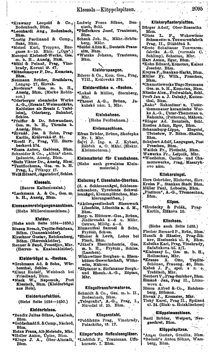 Compass. Finanzielles Jahrbuch 1924, Band V: Tschechoslowakei. - Page 2253