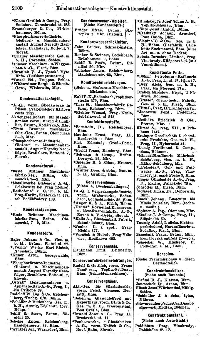 Compass. Finanzielles Jahrbuch 1924, Band V: Tschechoslowakei. - Page 2258