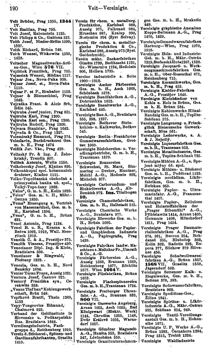 Compass. Finanzielles Jahrbuch 1924, Band V: Tschechoslowakei. - Page 226
