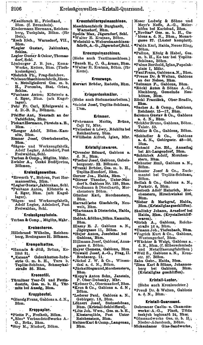 Compass. Finanzielles Jahrbuch 1924, Band V: Tschechoslowakei. - Seite 2264