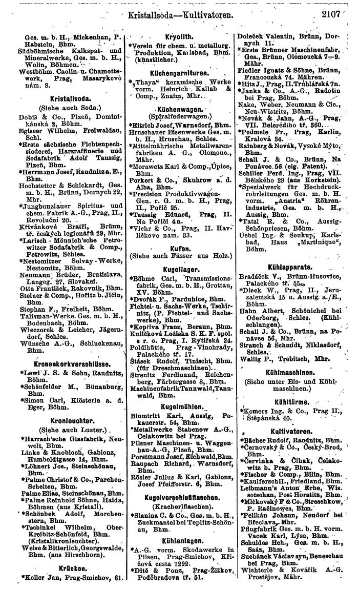 Compass. Finanzielles Jahrbuch 1924, Band V: Tschechoslowakei. - Page 2265