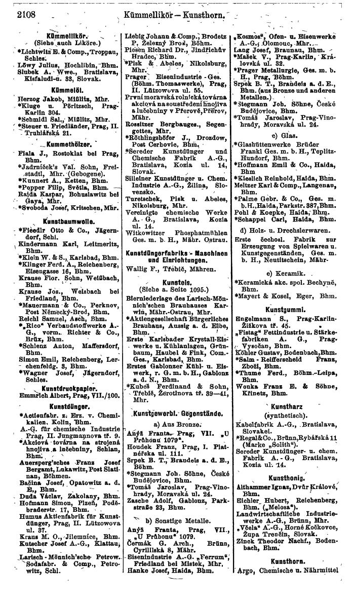 Compass. Finanzielles Jahrbuch 1924, Band V: Tschechoslowakei. - Page 2266