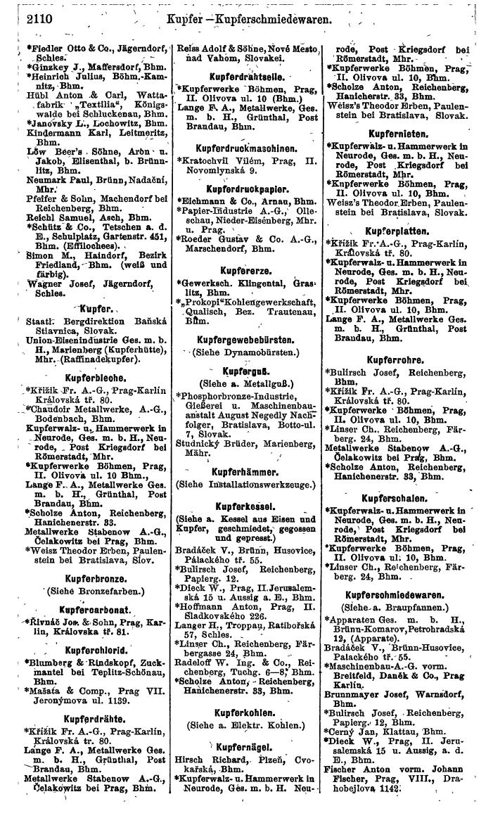 Compass. Finanzielles Jahrbuch 1924, Band V: Tschechoslowakei. - Page 2268