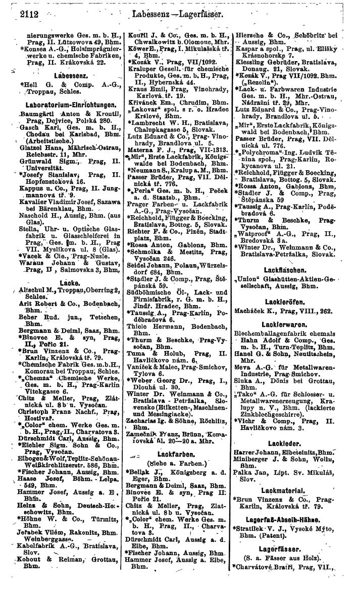 Compass. Finanzielles Jahrbuch 1924, Band V: Tschechoslowakei. - Page 2270