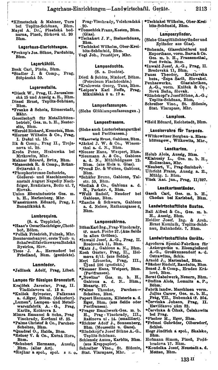 Compass. Finanzielles Jahrbuch 1924, Band V: Tschechoslowakei. - Seite 2271