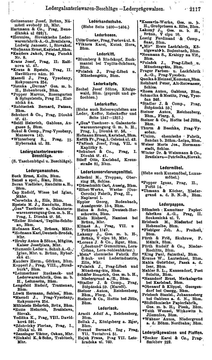 Compass. Finanzielles Jahrbuch 1924, Band V: Tschechoslowakei. - Page 2277