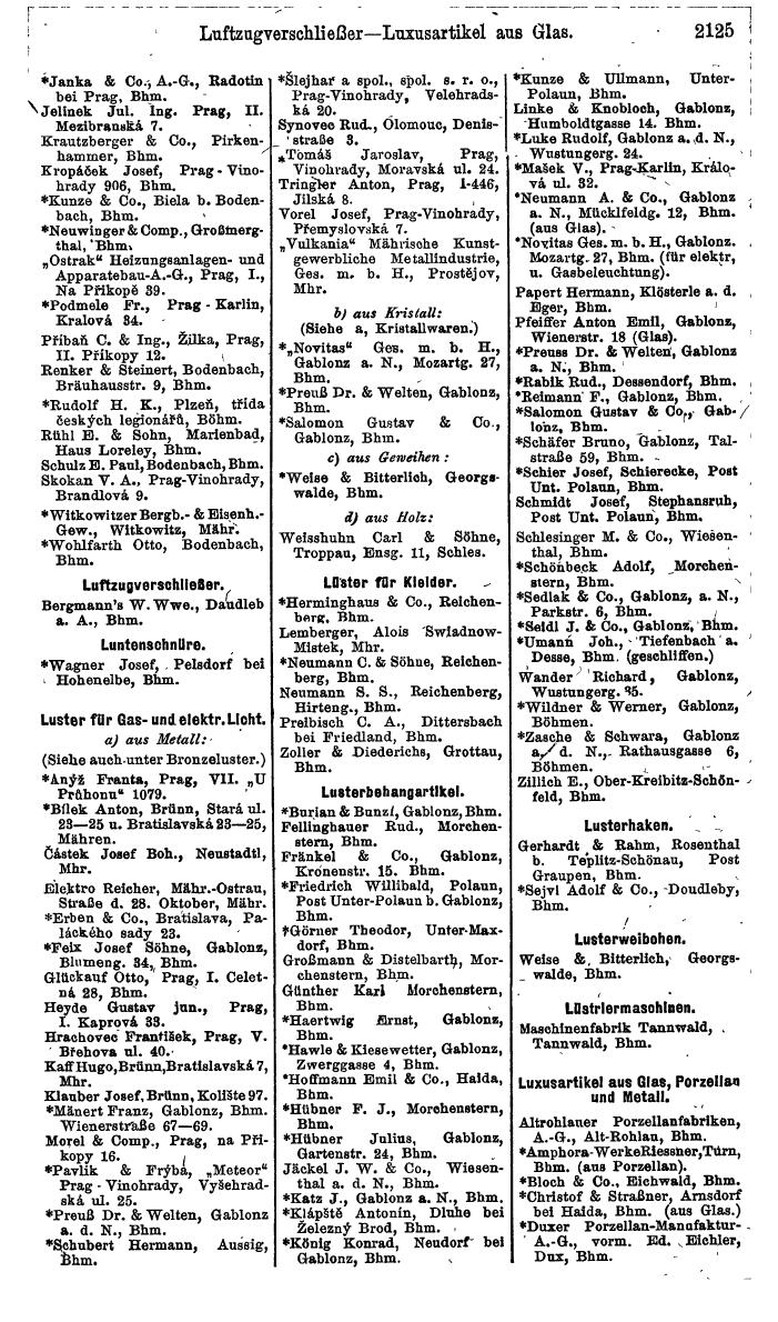 Compass. Finanzielles Jahrbuch 1924, Band V: Tschechoslowakei. - Page 2285