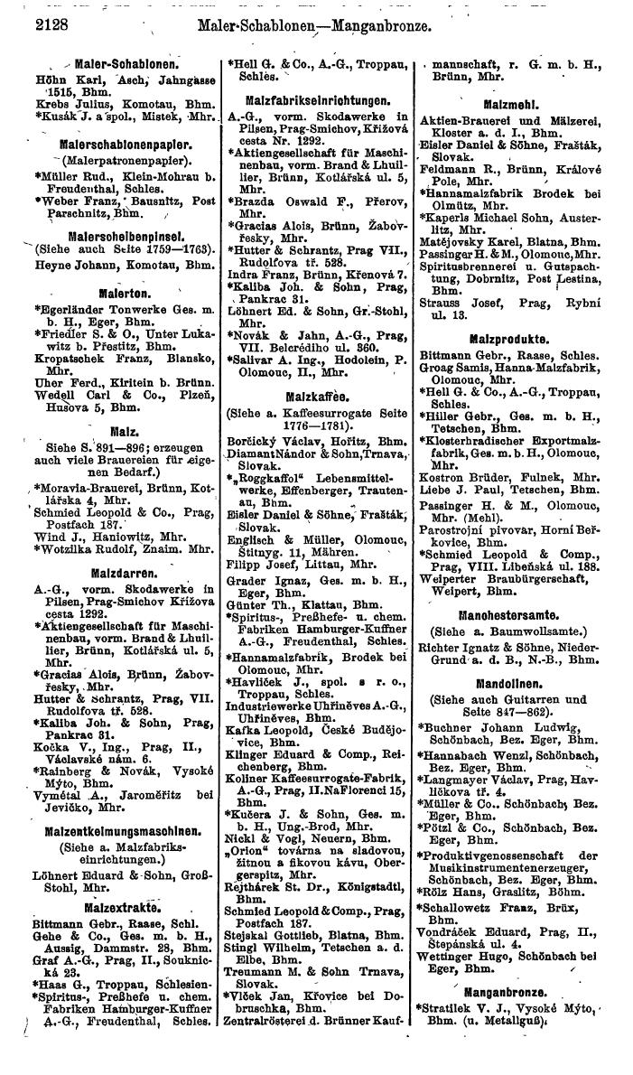 Compass. Finanzielles Jahrbuch 1924, Band V: Tschechoslowakei. - Page 2288