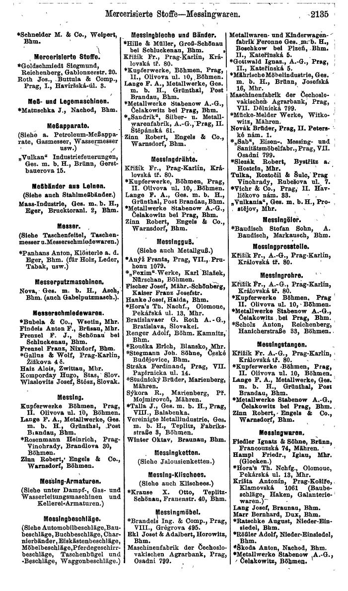 Compass. Finanzielles Jahrbuch 1924, Band V: Tschechoslowakei. - Page 2295