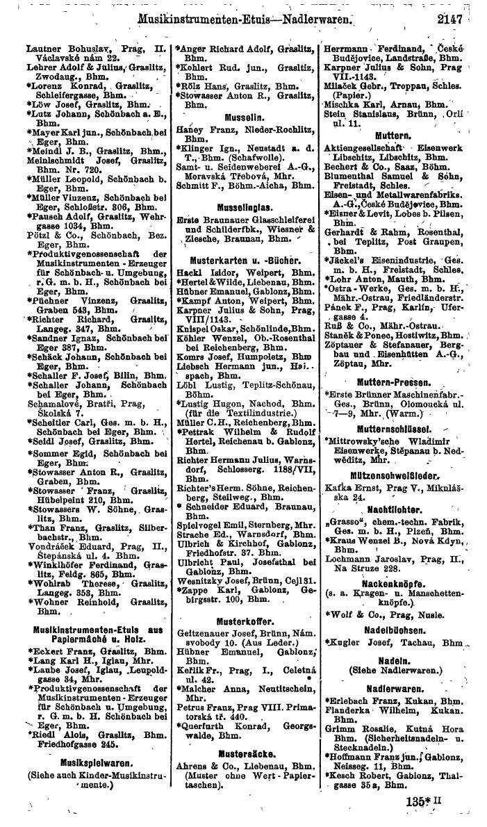 Compass. Finanzielles Jahrbuch 1924, Band V: Tschechoslowakei. - Page 2307