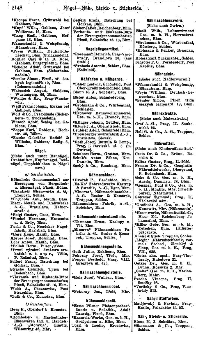 Compass. Finanzielles Jahrbuch 1924, Band V: Tschechoslowakei. - Seite 2308