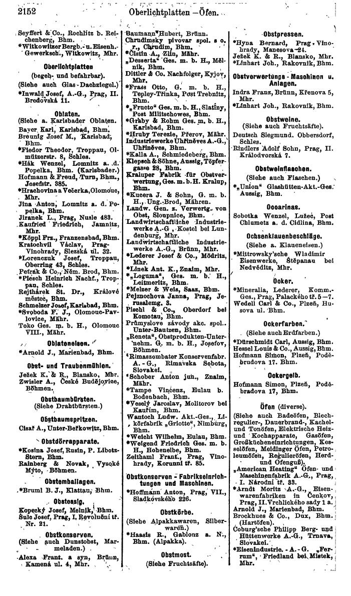 Compass. Finanzielles Jahrbuch 1924, Band V: Tschechoslowakei. - Page 2312