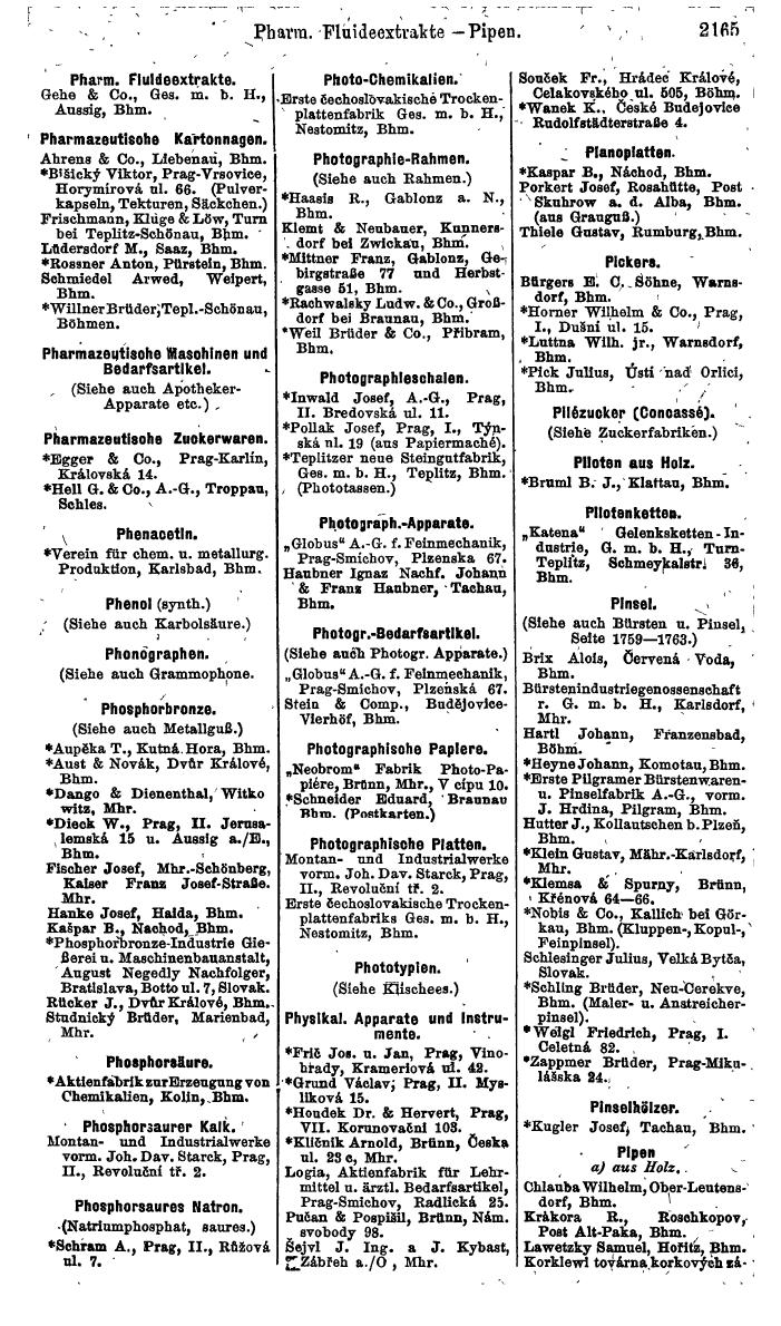 Compass. Finanzielles Jahrbuch 1924, Band V: Tschechoslowakei. - Page 2325