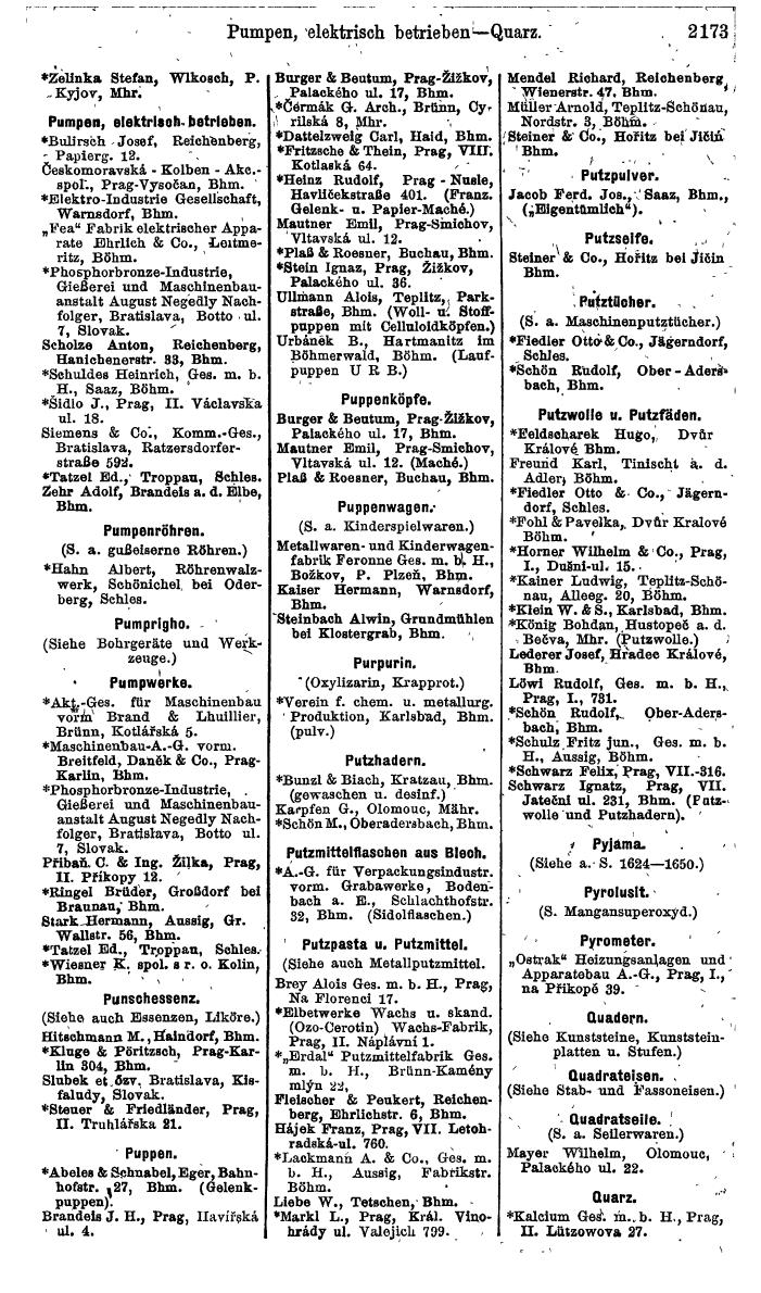 Compass. Finanzielles Jahrbuch 1924, Band V: Tschechoslowakei. - Page 2333