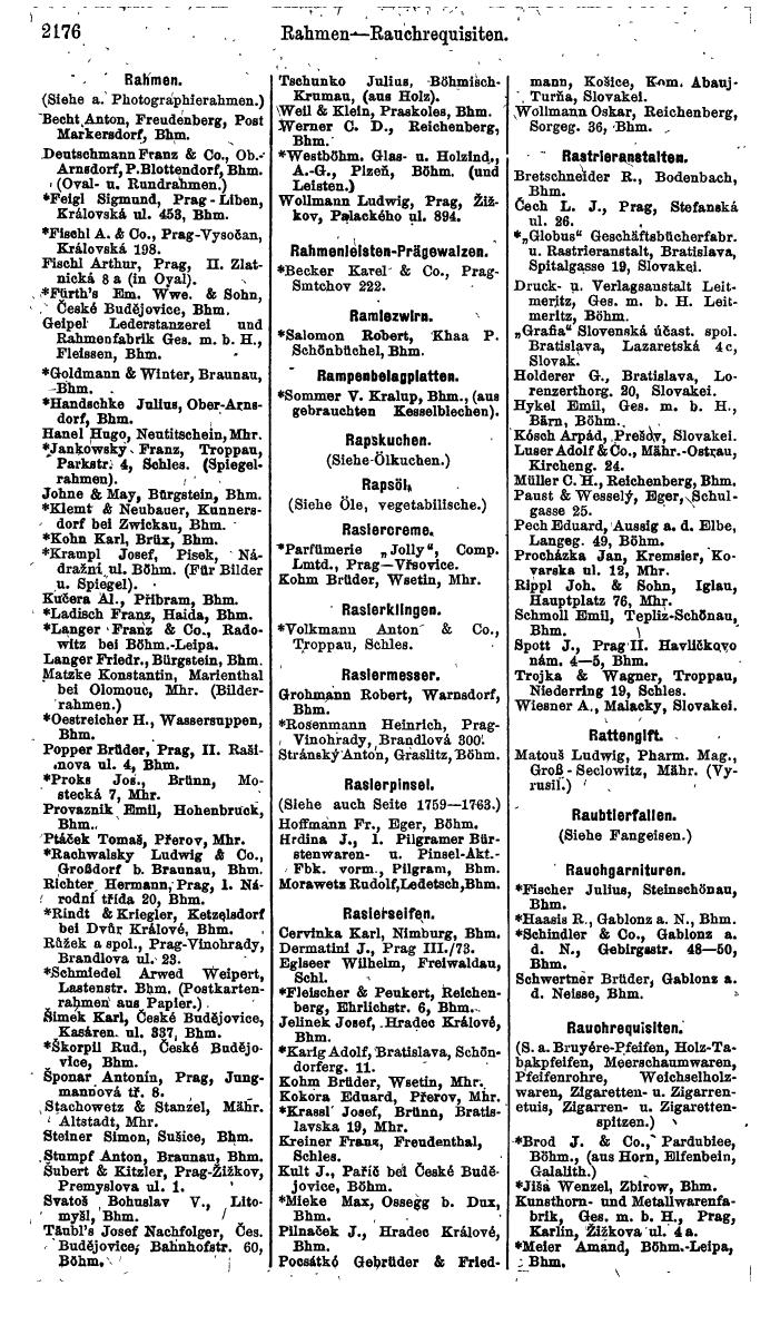 Compass. Finanzielles Jahrbuch 1924, Band V: Tschechoslowakei. - Seite 2336