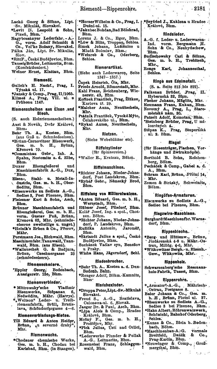 Compass. Finanzielles Jahrbuch 1924, Band V: Tschechoslowakei. - Seite 2341