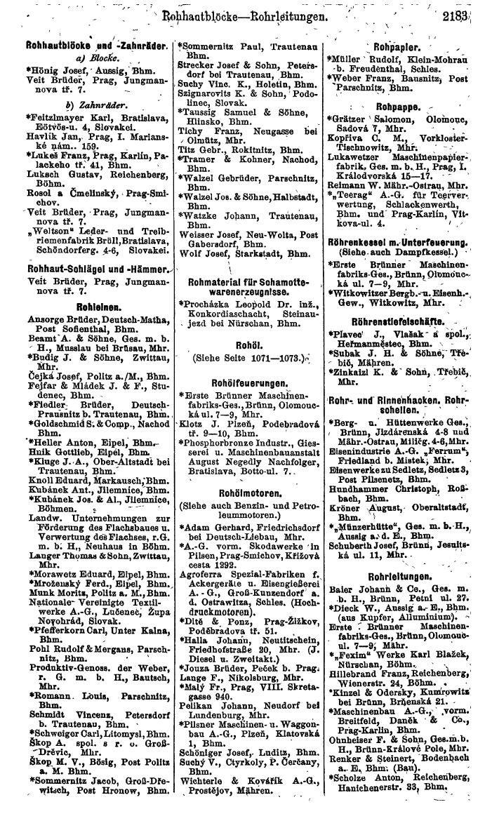 Compass. Finanzielles Jahrbuch 1924, Band V: Tschechoslowakei. - Page 2343