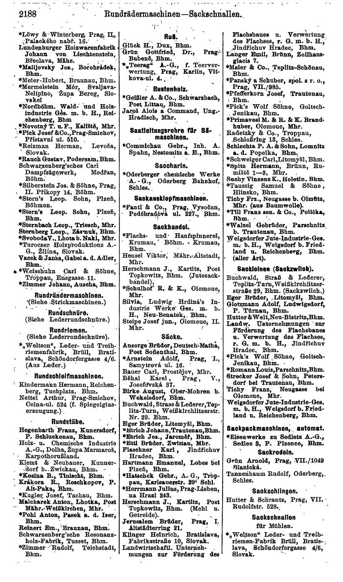 Compass. Finanzielles Jahrbuch 1924, Band V: Tschechoslowakei. - Page 2348