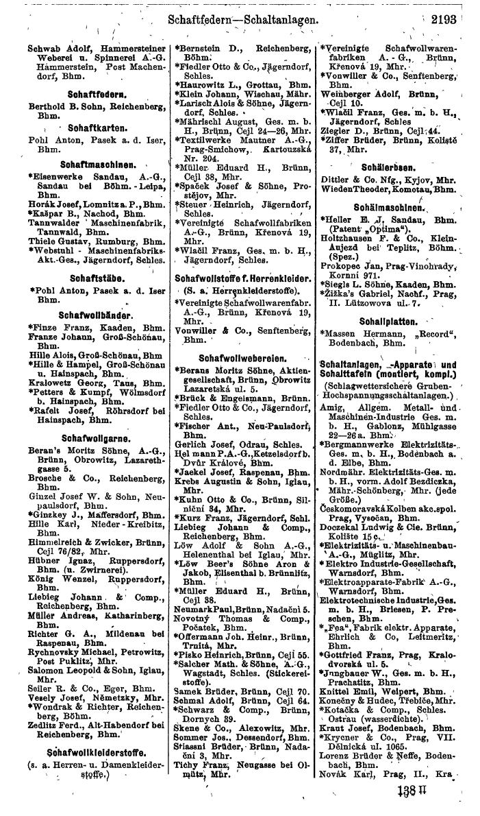 Compass. Finanzielles Jahrbuch 1924, Band V: Tschechoslowakei. - Seite 2353