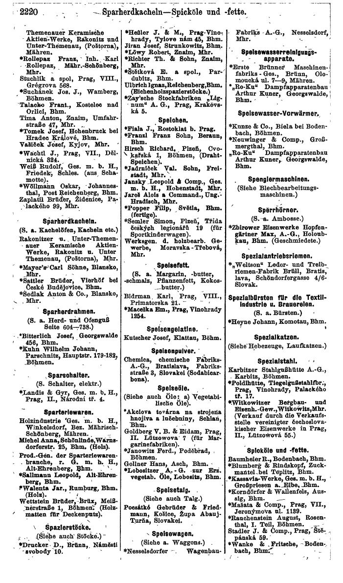 Compass. Finanzielles Jahrbuch 1924, Band V: Tschechoslowakei. - Page 2382