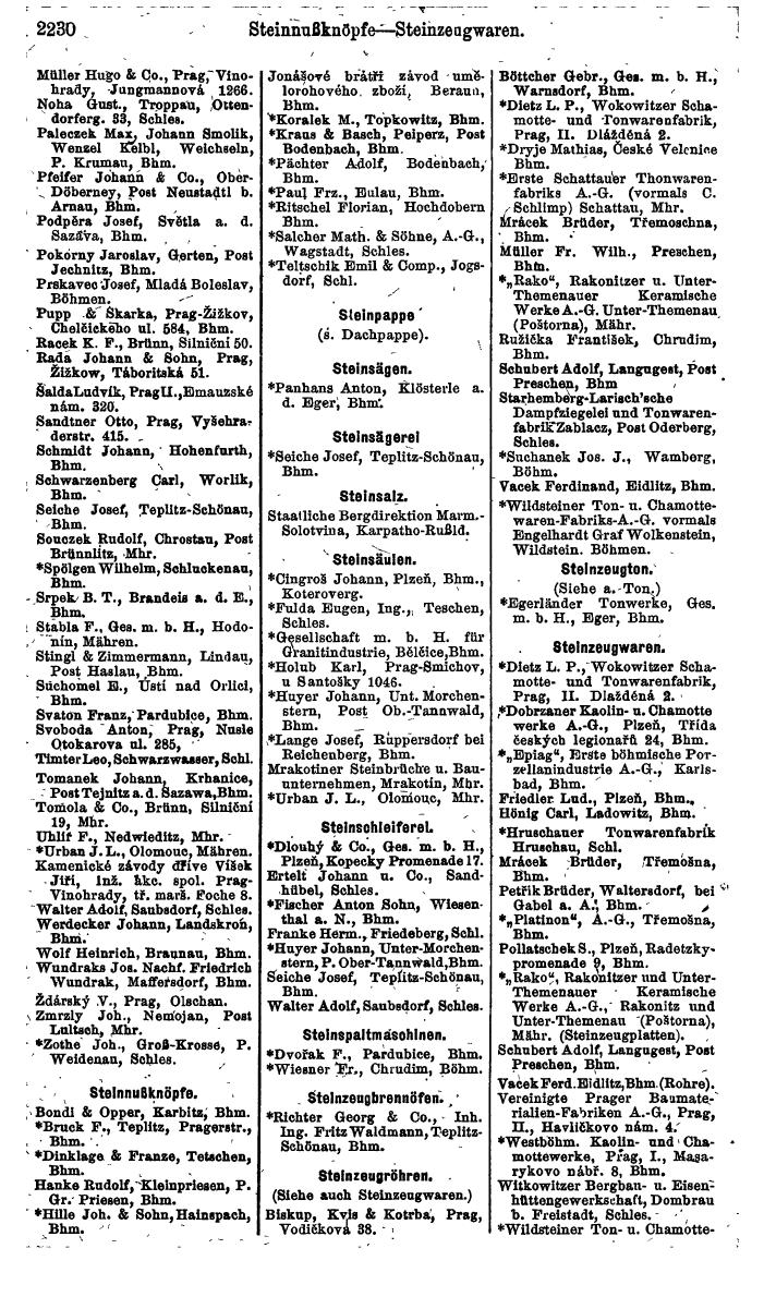 Compass. Finanzielles Jahrbuch 1924, Band V: Tschechoslowakei. - Page 2392