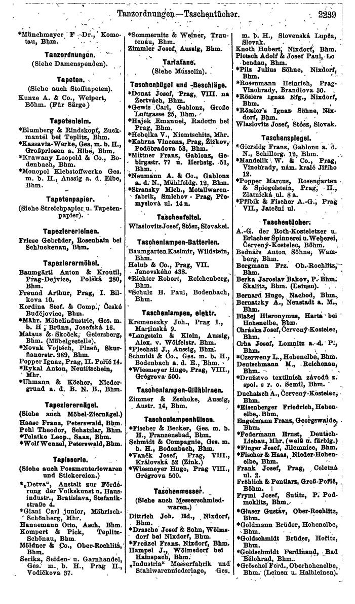 Compass. Finanzielles Jahrbuch 1924, Band V: Tschechoslowakei. - Seite 2401