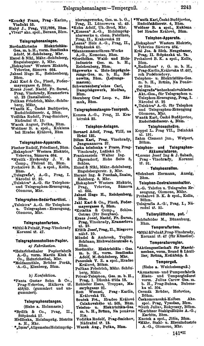 Compass. Finanzielles Jahrbuch 1924, Band V: Tschechoslowakei. - Page 2405