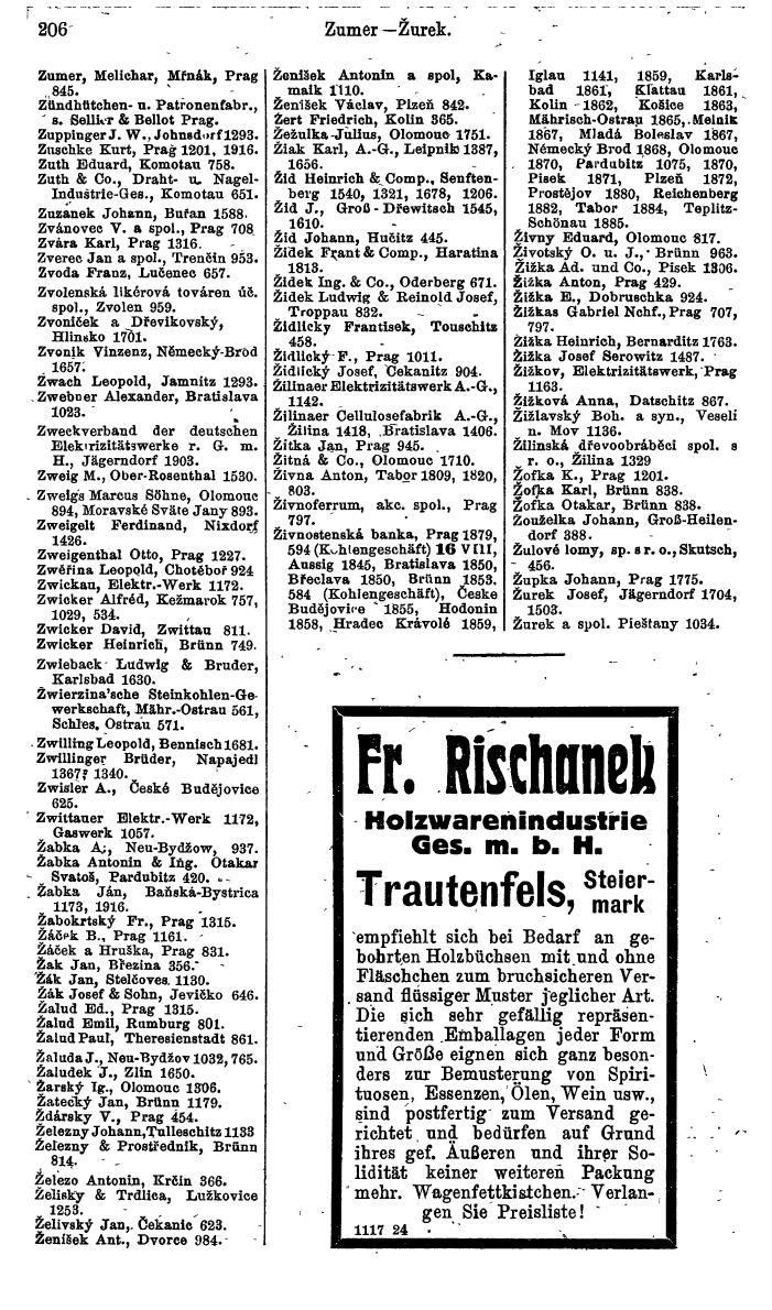 Compass. Finanzielles Jahrbuch 1924, Band V: Tschechoslowakei. - Seite 242