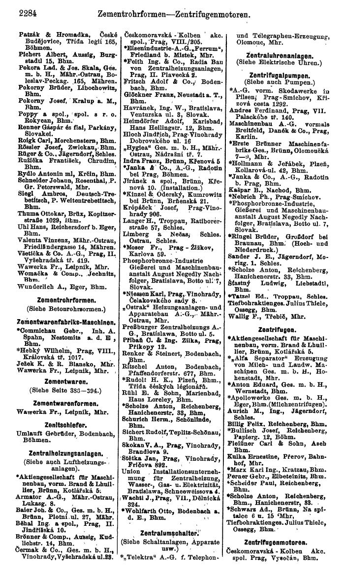 Compass. Finanzielles Jahrbuch 1924, Band V: Tschechoslowakei. - Page 2446