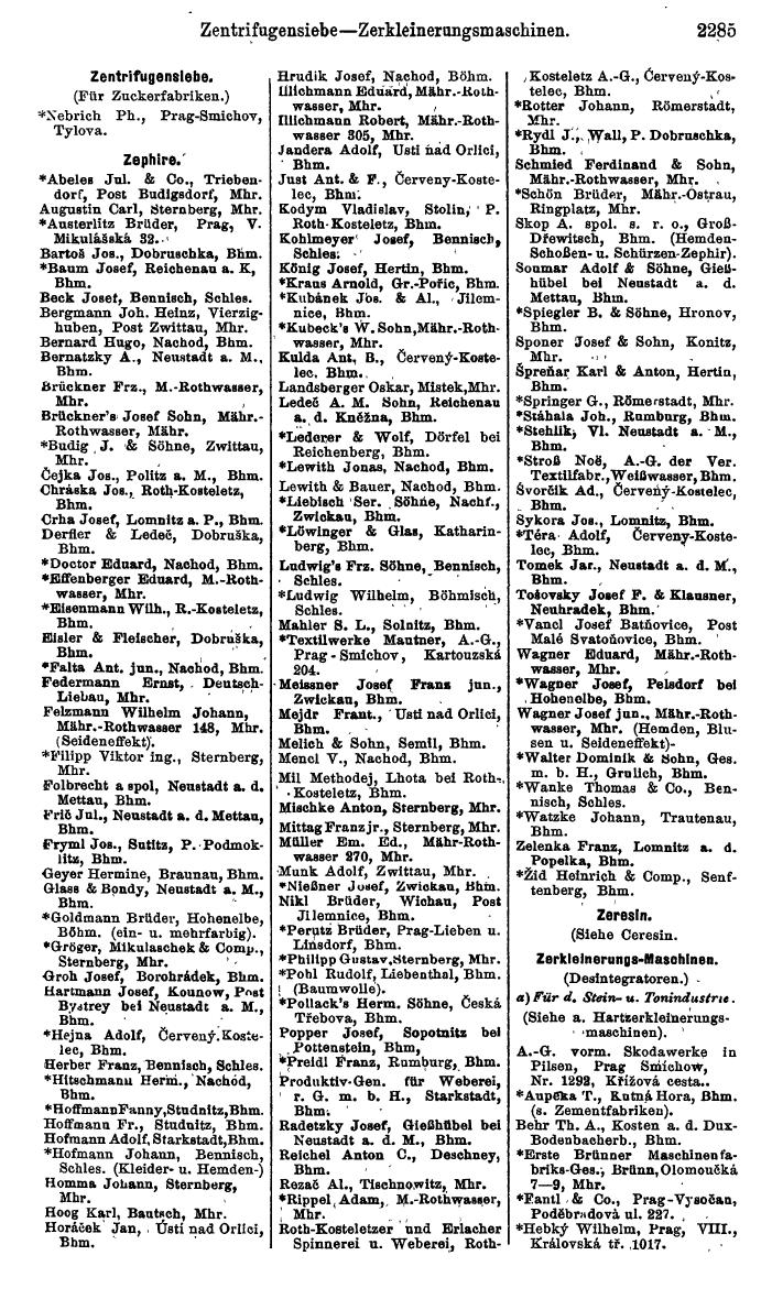 Compass. Finanzielles Jahrbuch 1924, Band V: Tschechoslowakei. - Page 2447