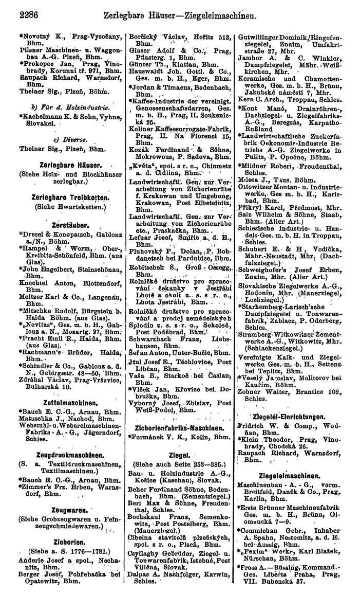 Compass. Finanzielles Jahrbuch 1924, Band V: Tschechoslowakei. - Page 2448