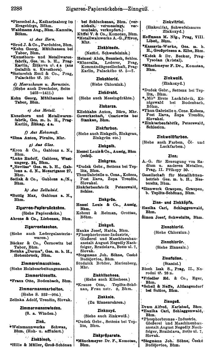 Compass. Finanzielles Jahrbuch 1924, Band V: Tschechoslowakei. - Page 2450