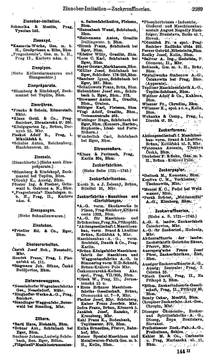 Compass. Finanzielles Jahrbuch 1924, Band V: Tschechoslowakei. - Page 2451