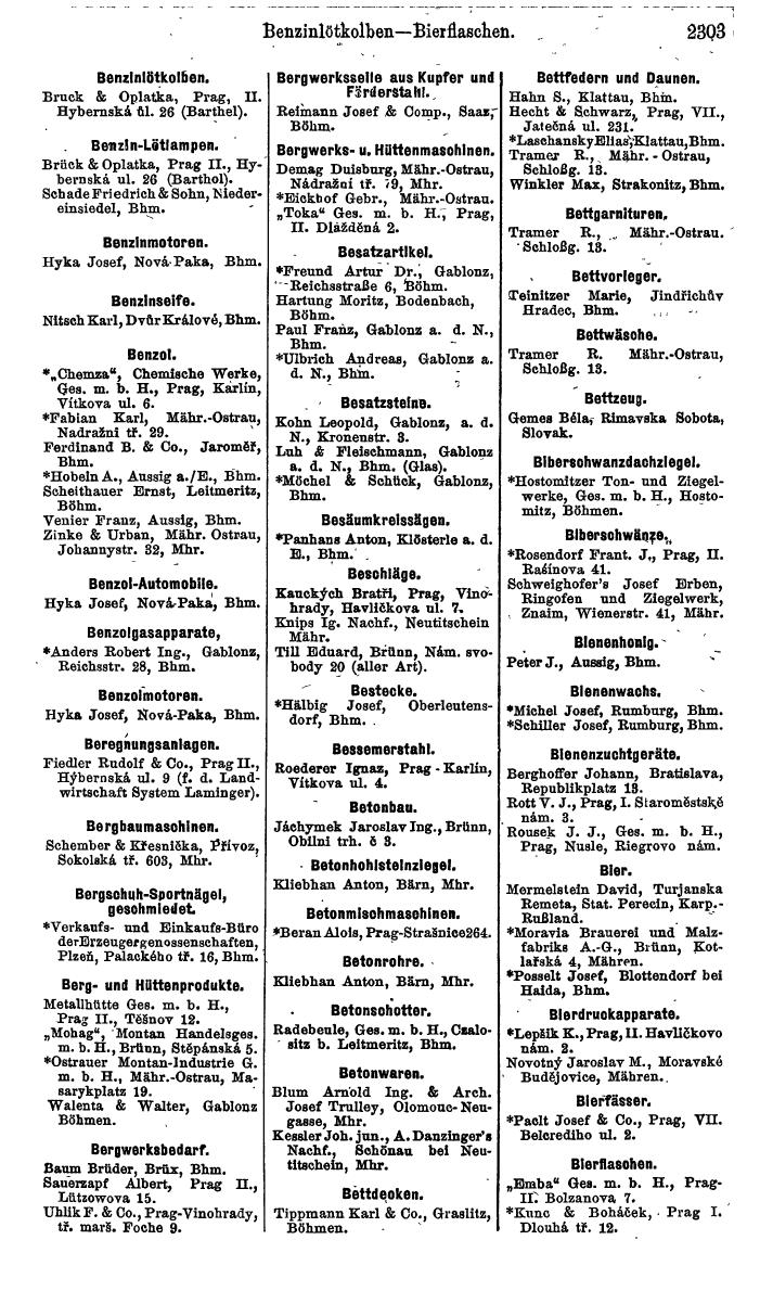 Compass. Finanzielles Jahrbuch 1924, Band V: Tschechoslowakei. - Page 2465