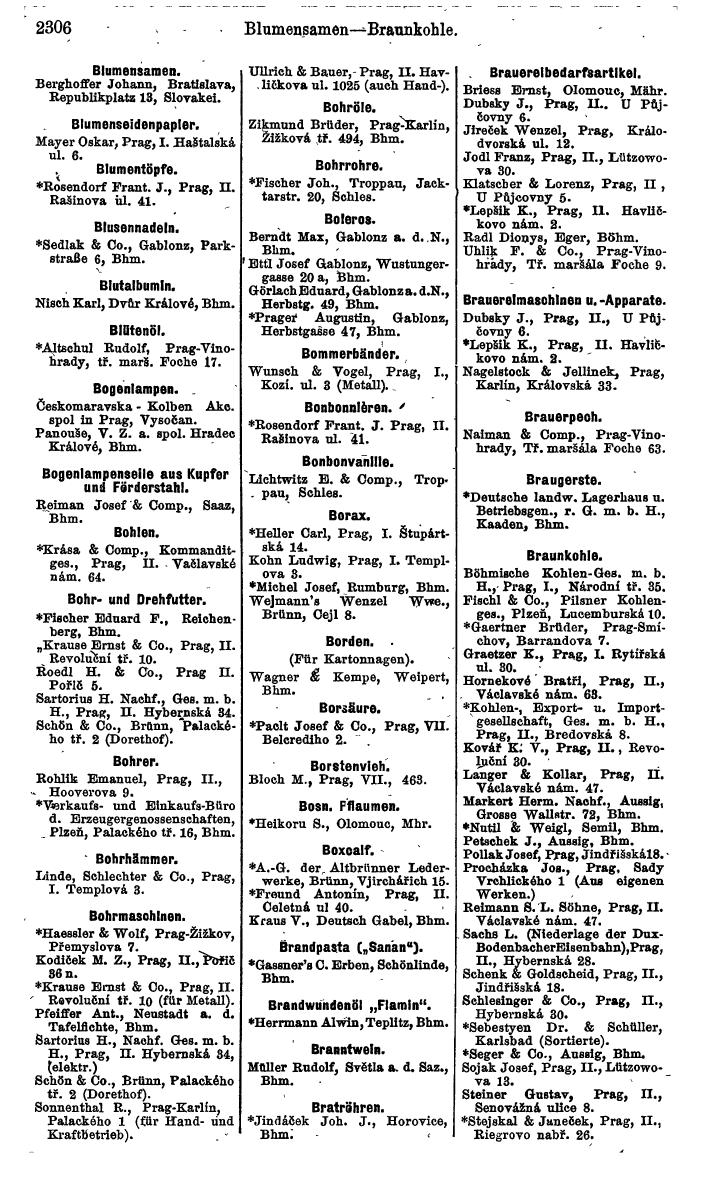 Compass. Finanzielles Jahrbuch 1924, Band V: Tschechoslowakei. - Seite 2468