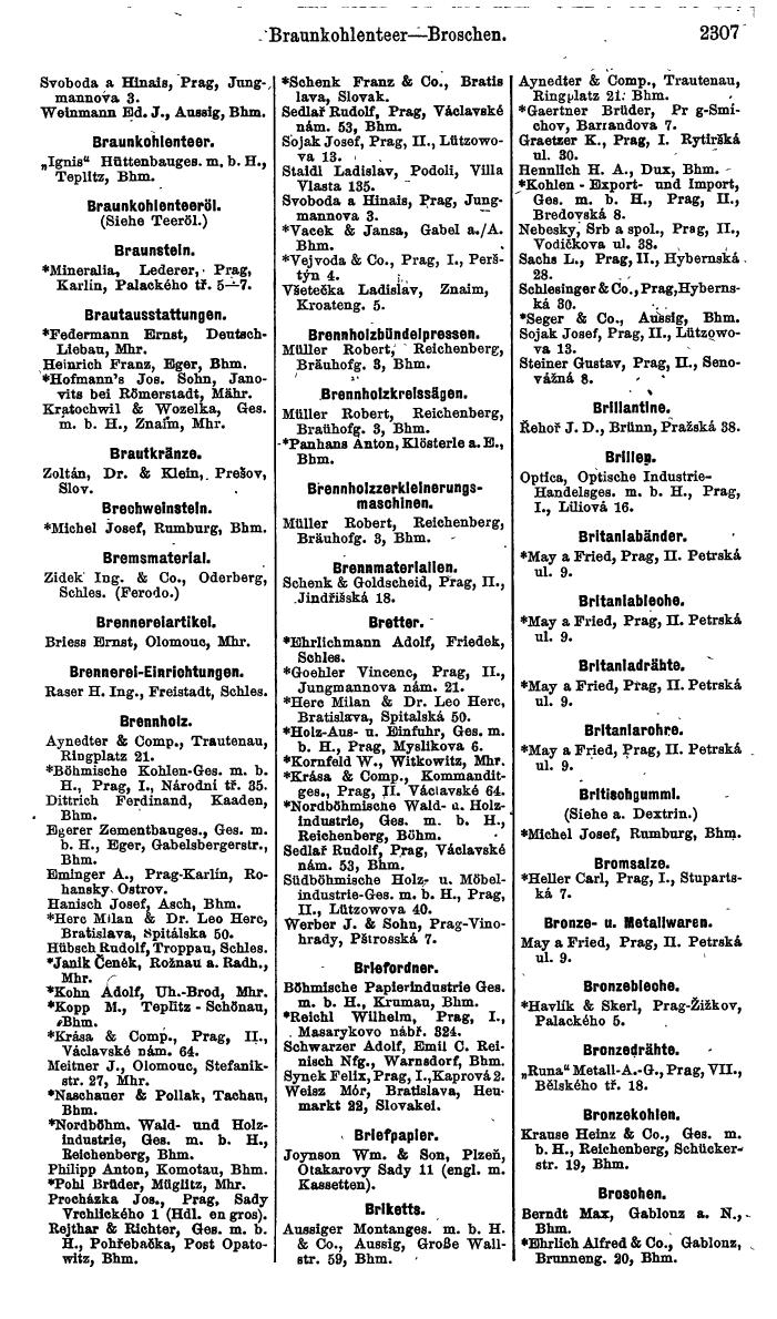 Compass. Finanzielles Jahrbuch 1924, Band V: Tschechoslowakei. - Page 2469