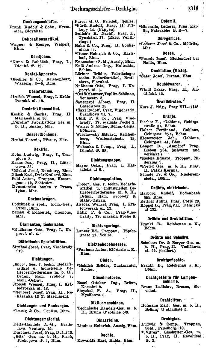 Compass. Finanzielles Jahrbuch 1924, Band V: Tschechoslowakei. - Page 2475