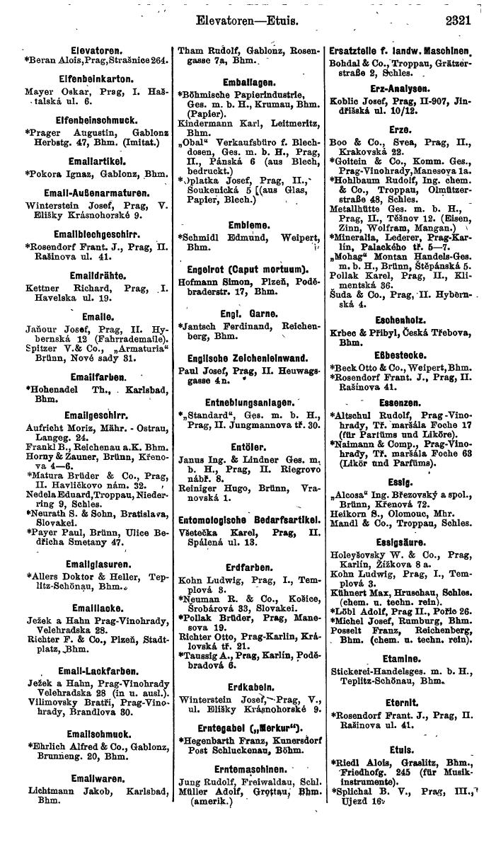 Compass. Finanzielles Jahrbuch 1924, Band V: Tschechoslowakei. - Page 2483