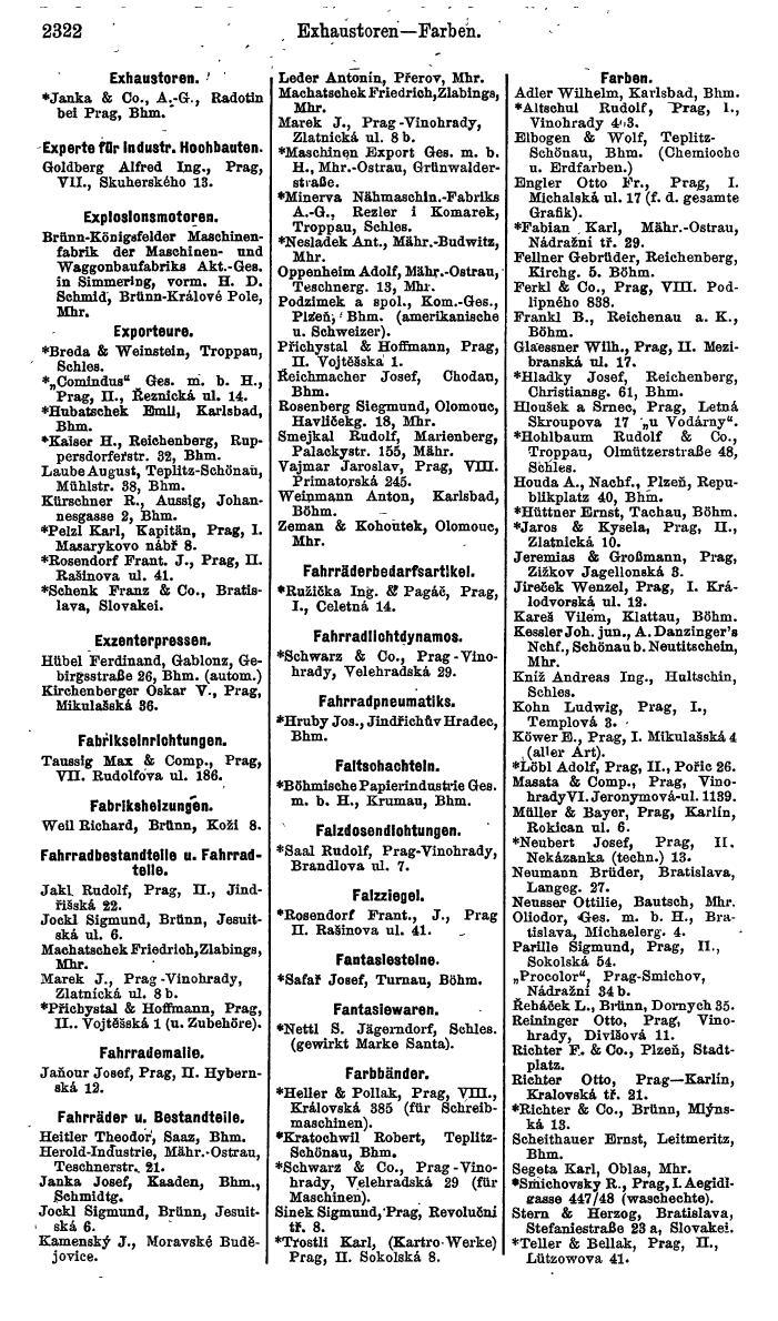 Compass. Finanzielles Jahrbuch 1924, Band V: Tschechoslowakei. - Seite 2484